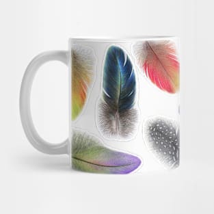 Colorful feathers - Bird art illustration Mug